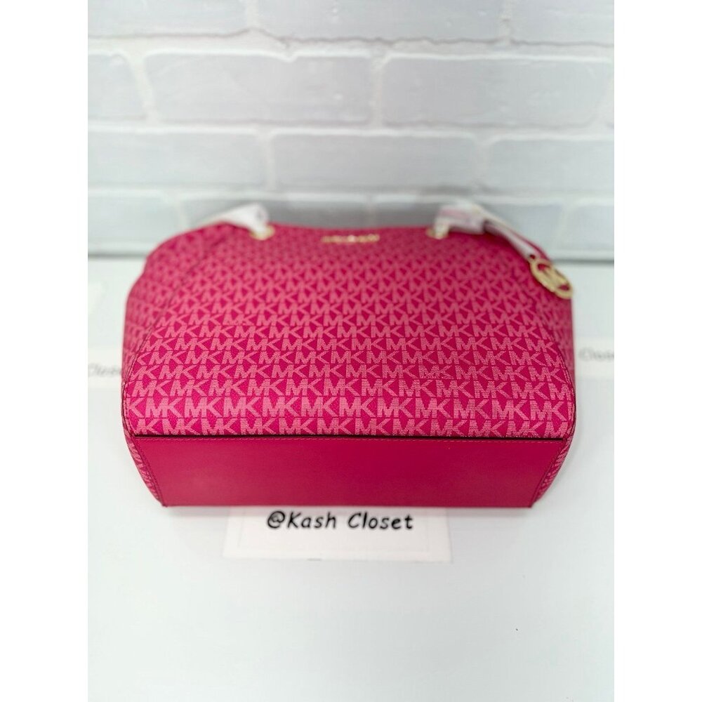 Michael Kors shoulder bag tote large chain purse electric pink - Picture 4 of 6